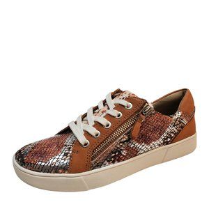 Naturalizer Womens Shoe Macayla Leather LaceUp Fashion Sneakers Brown